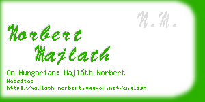 norbert majlath business card