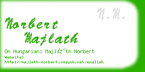 norbert majlath business card